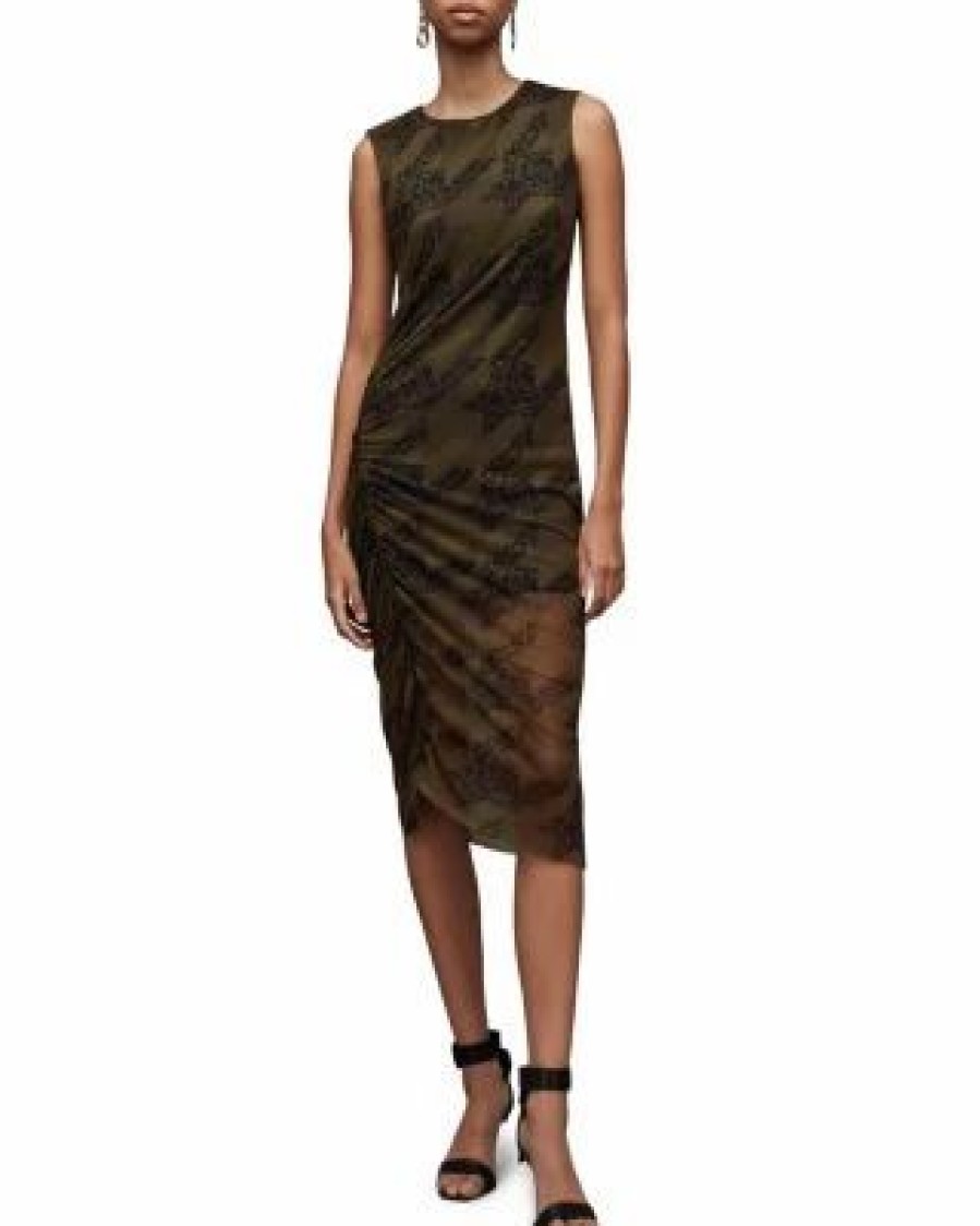 Women * | Nora Toni Dress Allsaints Green