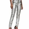 Women * | Suri High Rise Skinny Metallic Biker Jeans In Allsaints Silver