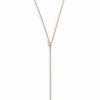 Accessory * | Bolt Style Lariat Necklace, 18 Allsaints Gold