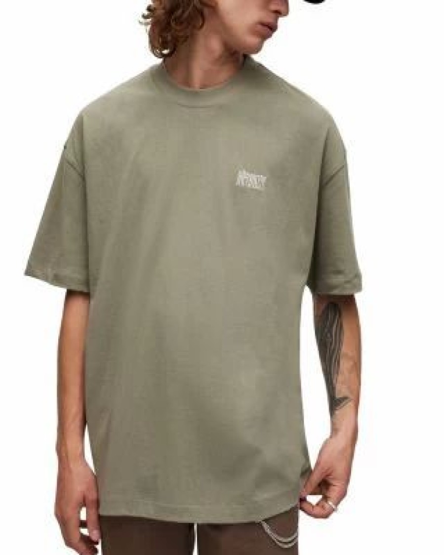 Men * | Jaxon Crewneck Tee Allsaints Green