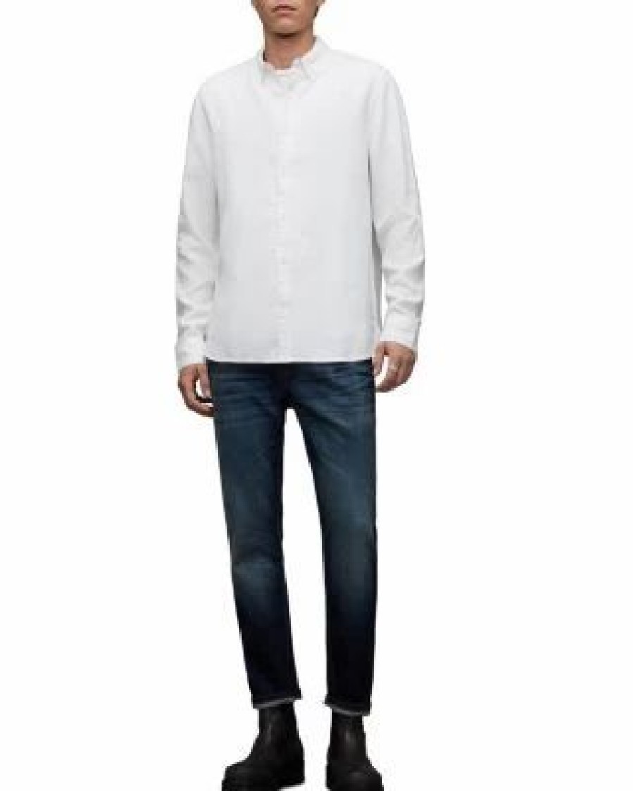 Men * | Laguna Relaxed Fit Button Down Shirt Allsaints