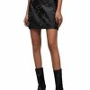 Women * | Orten Studded Stela Leather Mini Skirt Allsaints Black