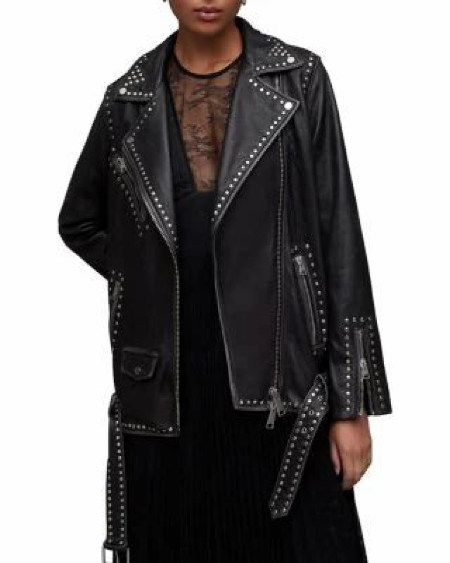 Women * | Billie Rocker Biker Jacket Allsaints Black