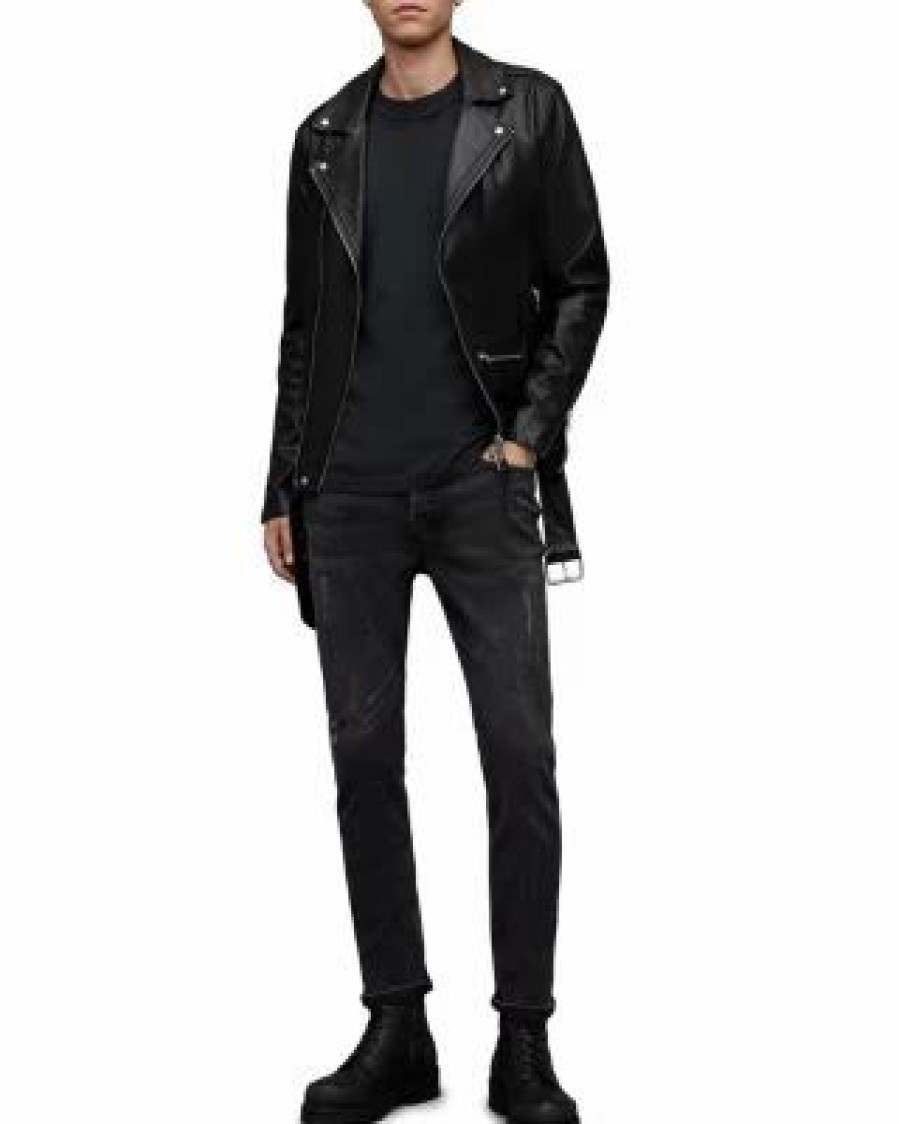 Men * | Rex Slim Fit Jeans In Washed Allsaints Black