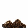 Shoes * | Venus Lepo Buckled Animal Print Calf Hair Mules Allsaints Brown