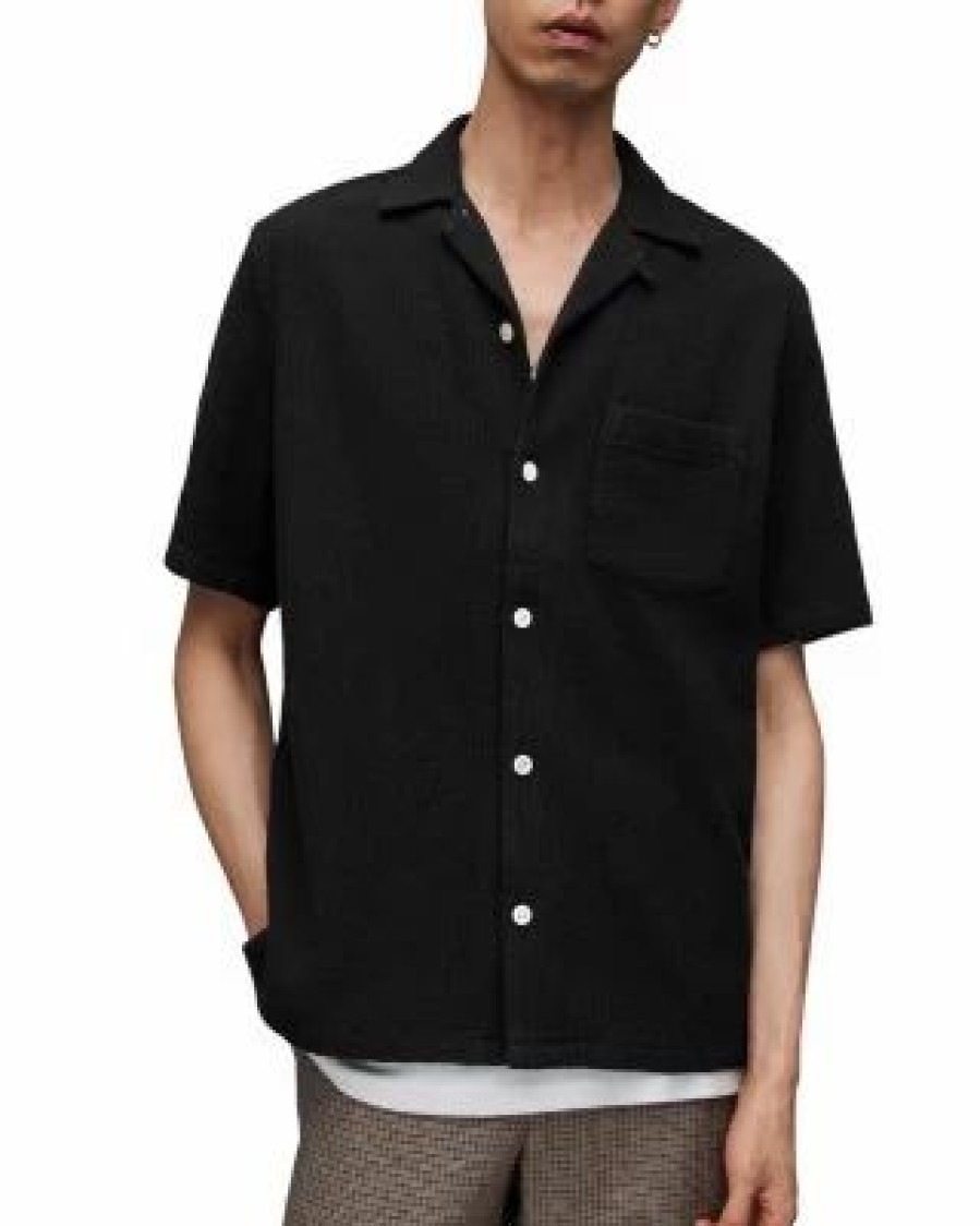 Men * | Eularia Short Sleeve Relaxed Fit Shirt Allsaints