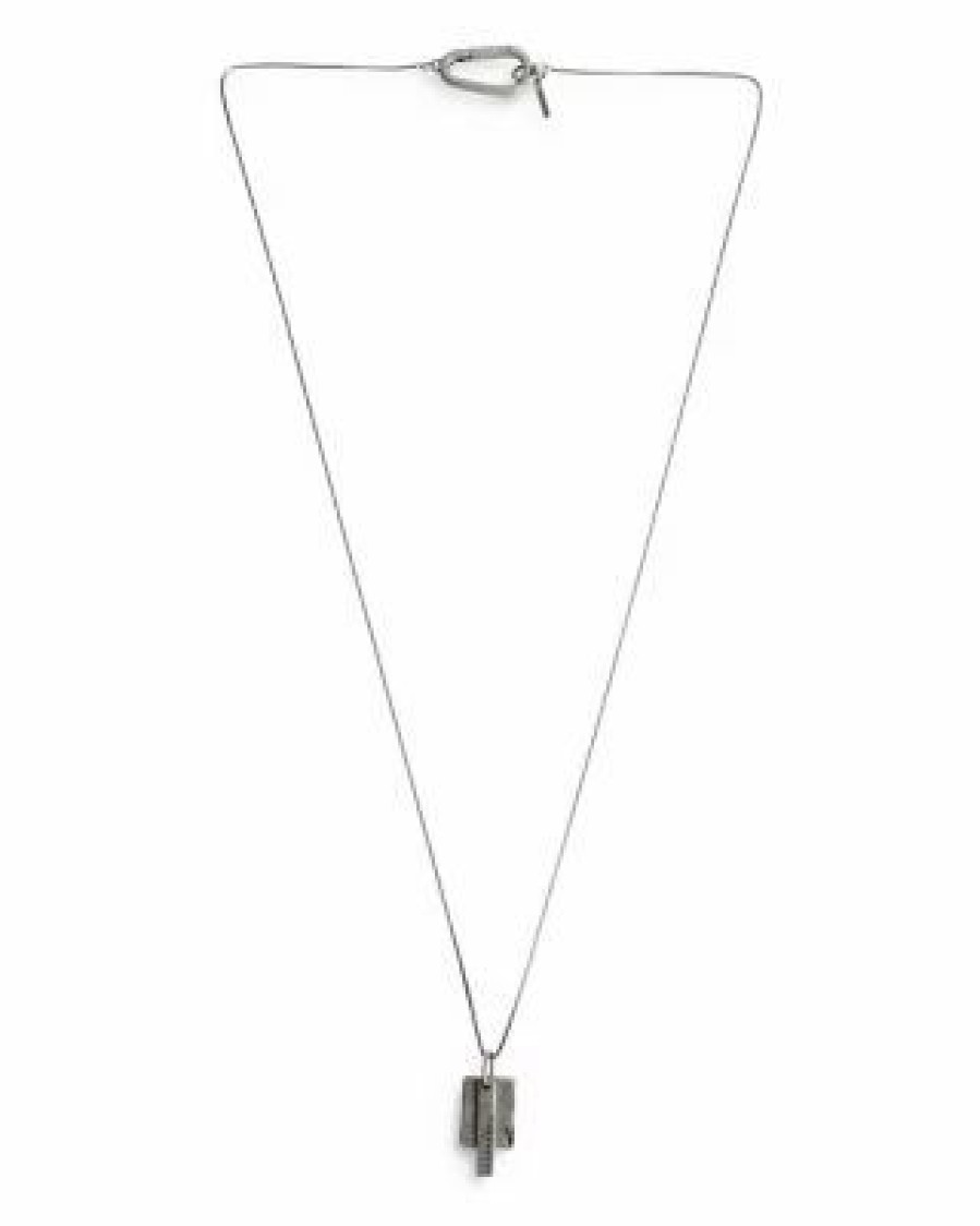 Accessory * | Sterling Logo Tag Pendant Necklace, 23 Allsaints Silver