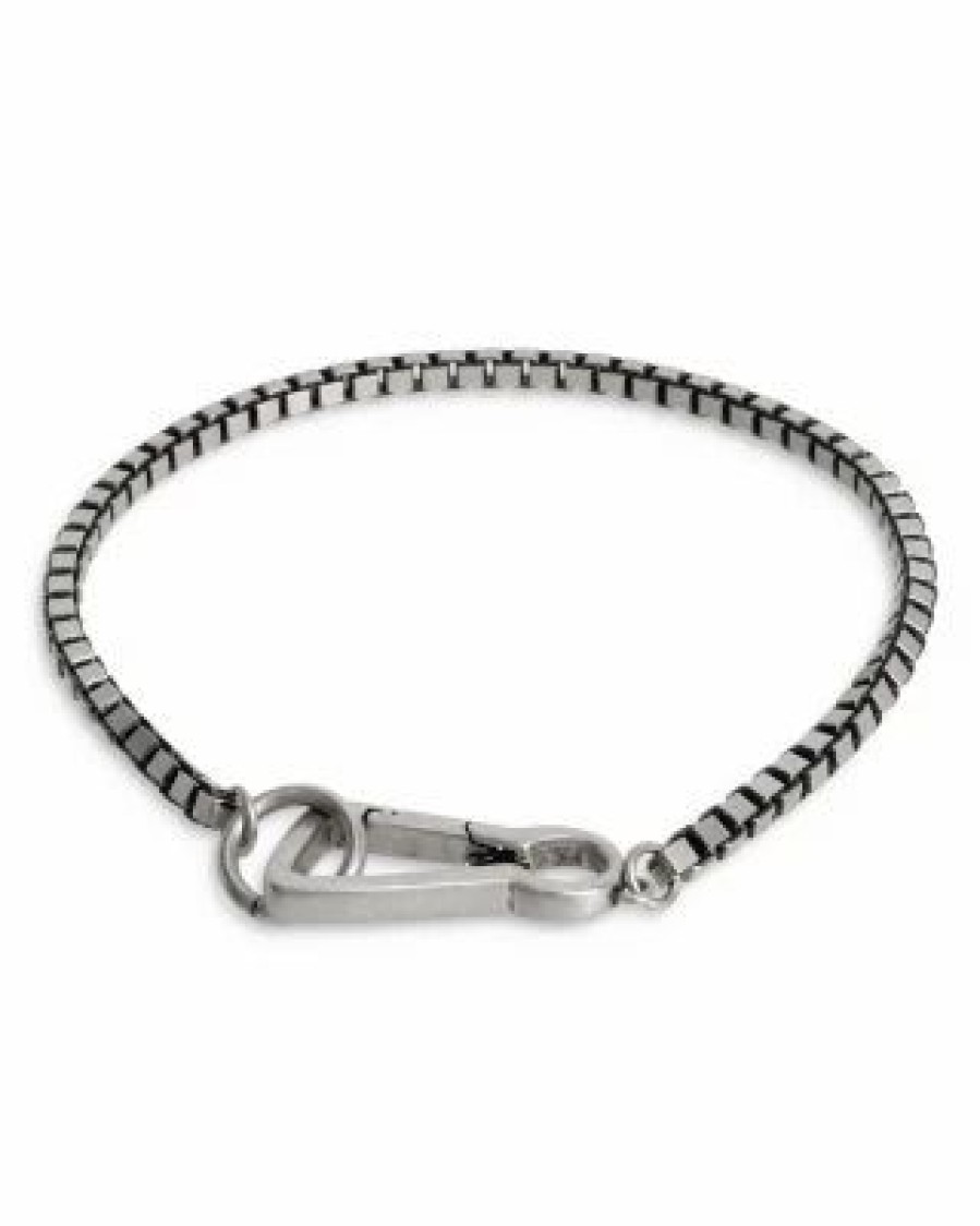 Accessory * | Sterling Box Chain Bracelet Allsaints Silver