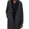 Men * | Monroy Oversized Fit Overcoat Allsaints Gray