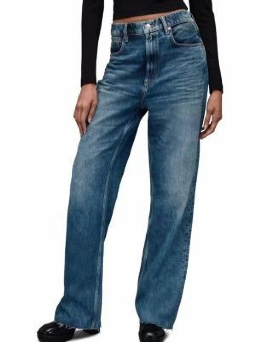 Women * | Blake Jeans In Dark Indigo Allsaints Blue