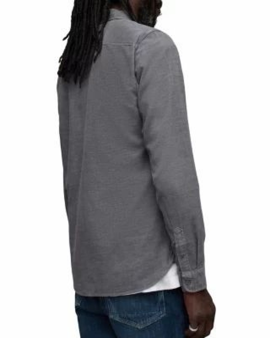 Men * | Lorella Slim Fit Shirt Allsaints Gray