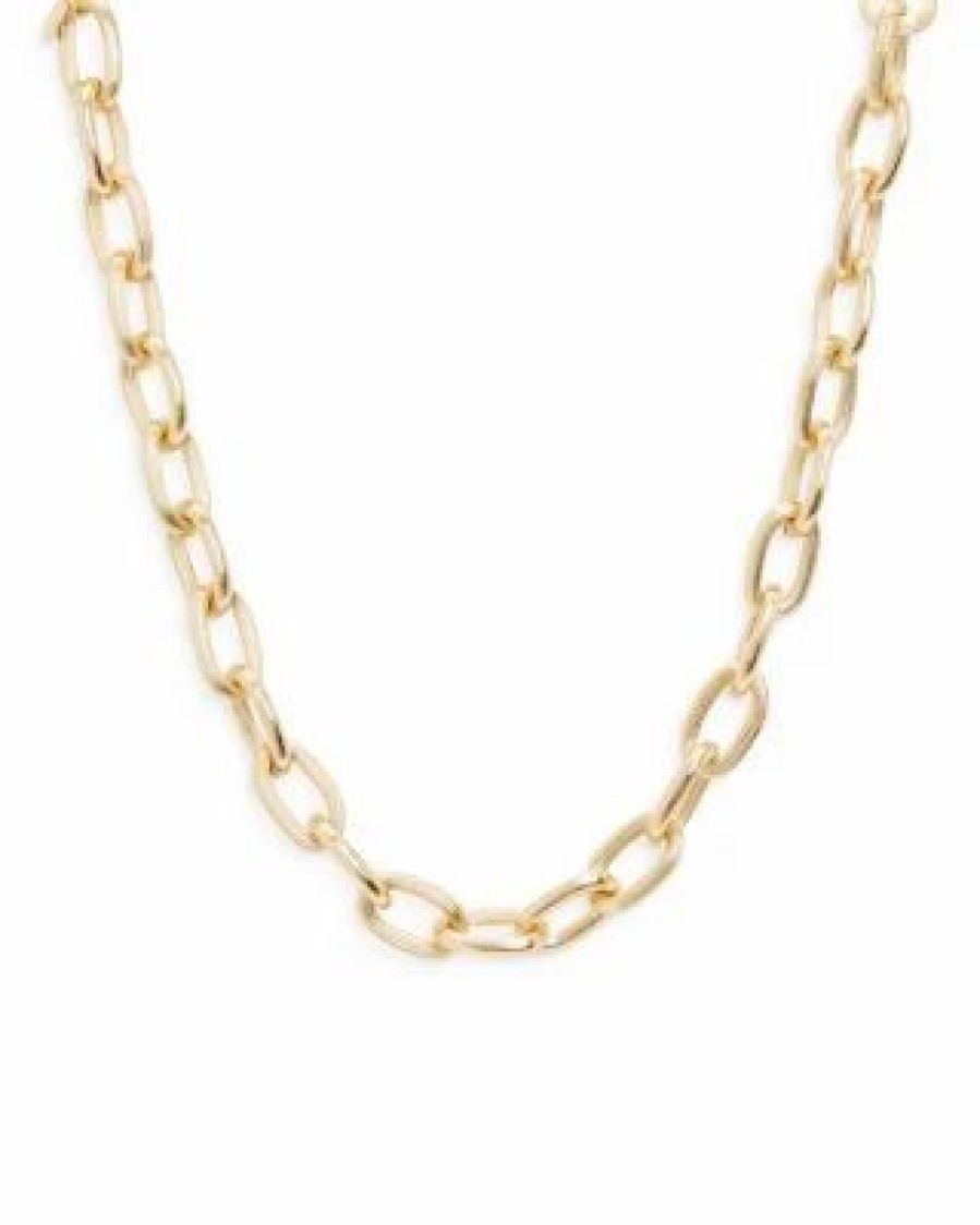 Accessory * | Bamboo Link Collar Necklace, 17 Allsaints Gold