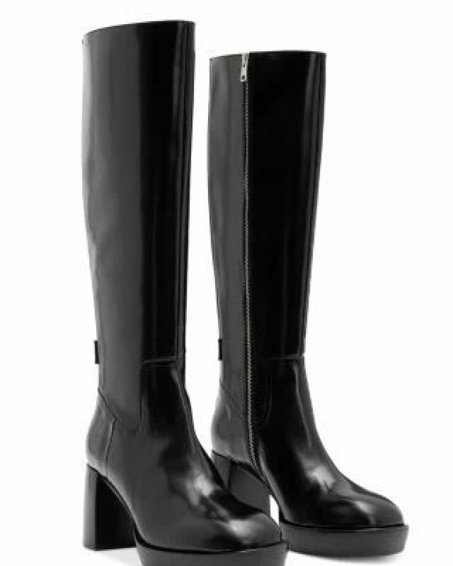 Shoes * | Women'S Pip High Heel Zip Boots Allsaints