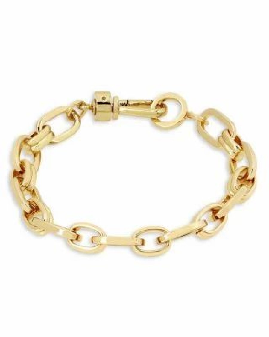 Accessory * | Double Chain Link Bracelet In Tone Allsaints Gold