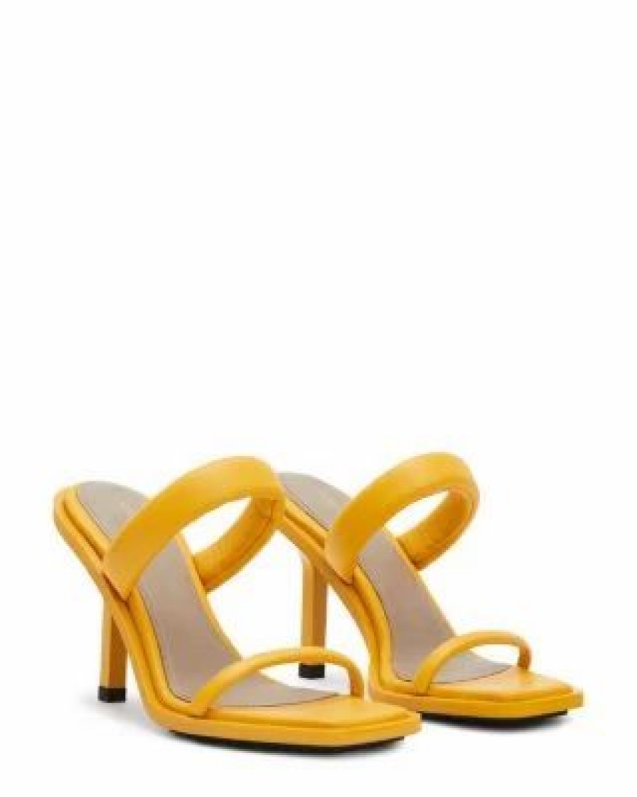 Shoes * | Women'S Ava Slip On High Heel Sandals Allsaints Yellow