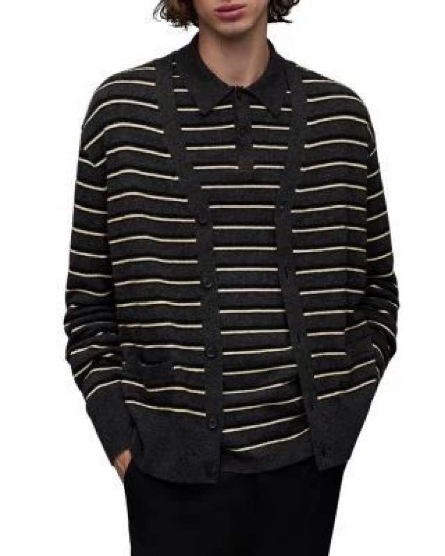 Men * | Stafford Cardigan Allsaints Black