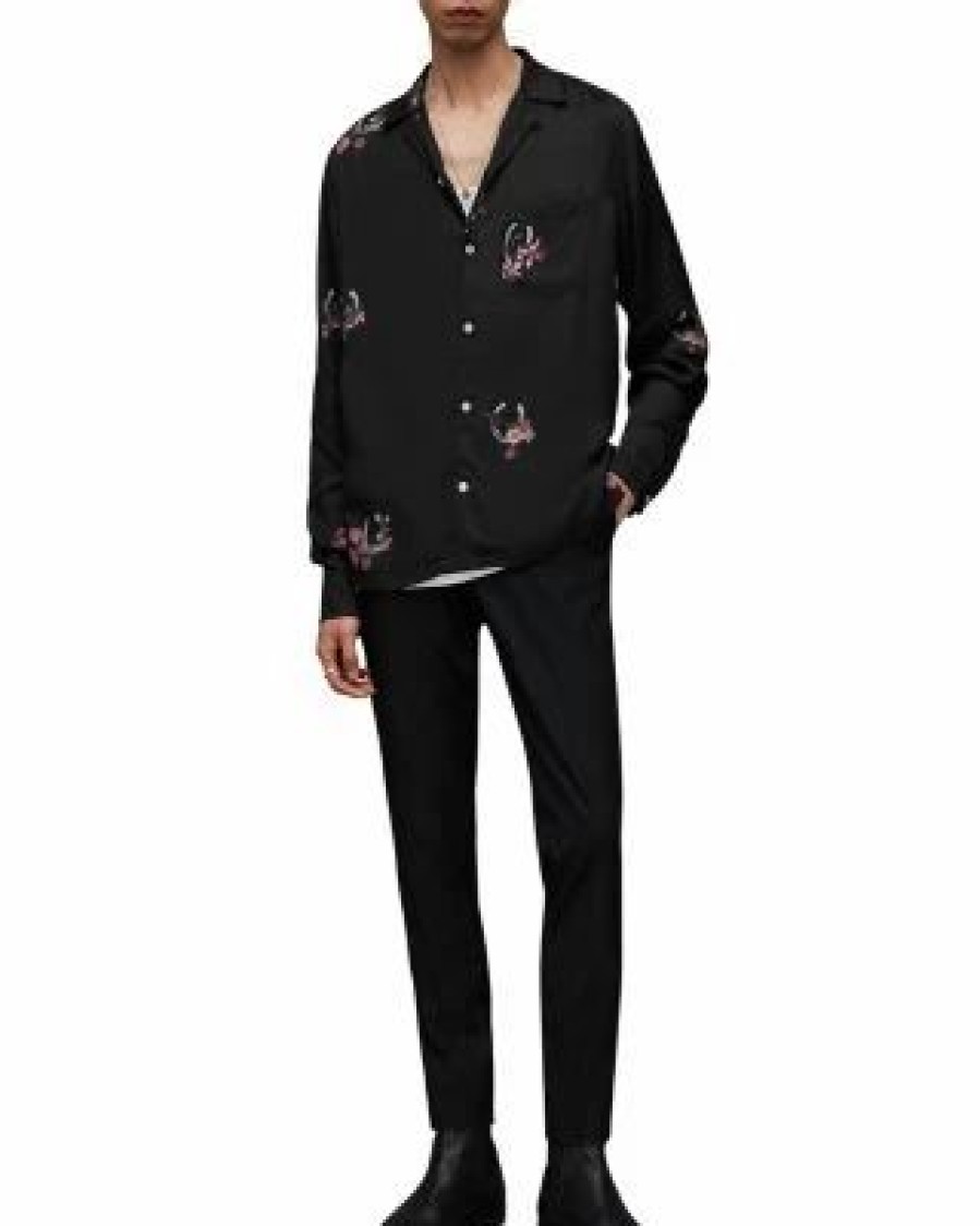 Men * | Goodluck Relaxed Fit Shirt Allsaints Black