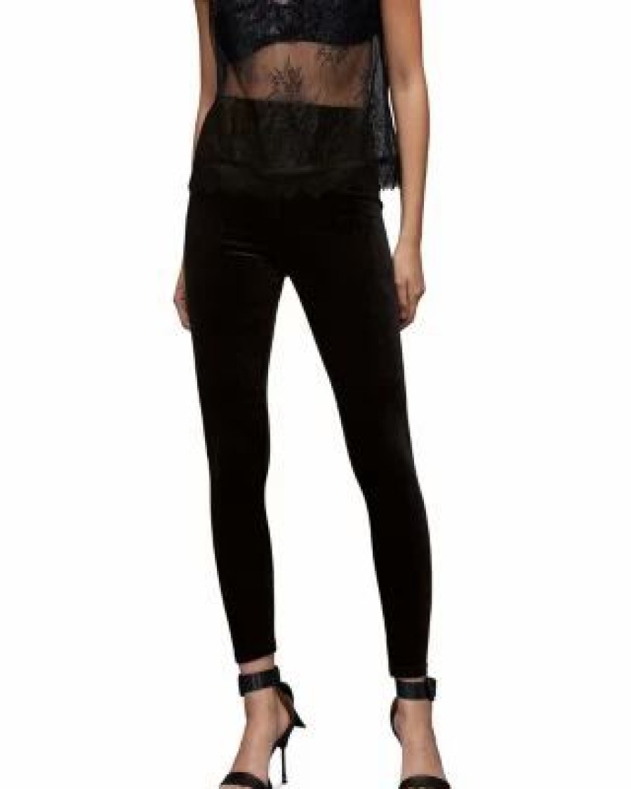 Women * | Cora Velvet Leggings Allsaints Black