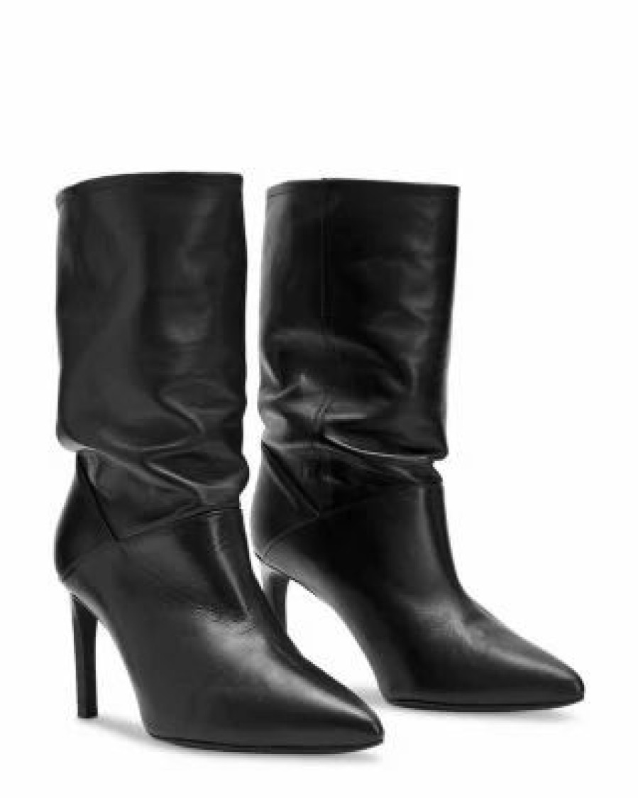 Shoes * | Women'S Orlana Pointed Toe High Heel Slouch Boots Allsaints