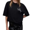 Women * | Moments Cotton Short Sleeve Tee Allsaints Black