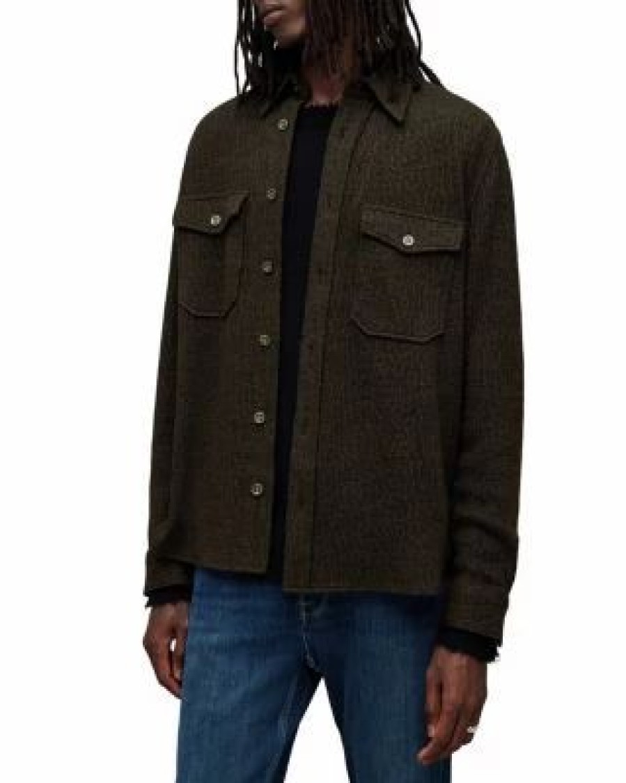 Men * | Pegasus Relaxed Fit Shirt Allsaints Green