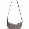 Accessory * | Half Moon Eyelet Crossbody Allsaints Gray