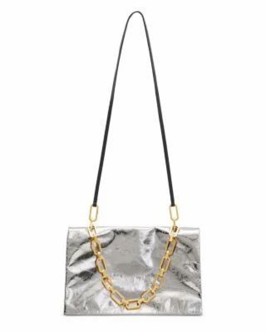 Accessory * | Akira Small Leather Clutch Bag Allsaints Silver