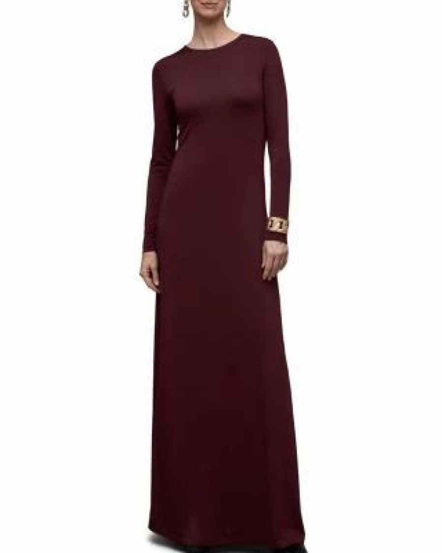 Women * | Katlyn Long Sleeve Maxi Dress Allsaints Purple