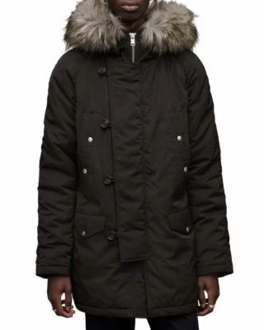 Men * | Jacobus Parka Coat Allsaints Black