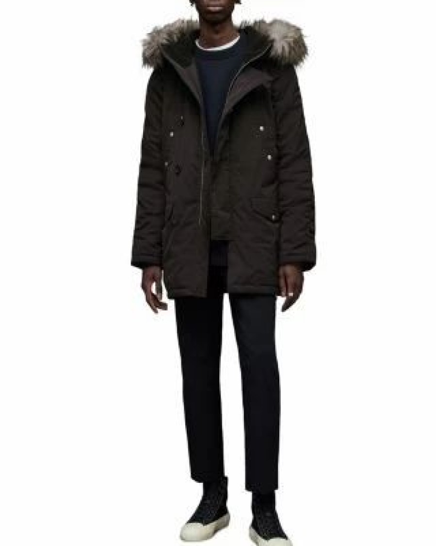 Men * | Jacobus Parka Coat Allsaints Black