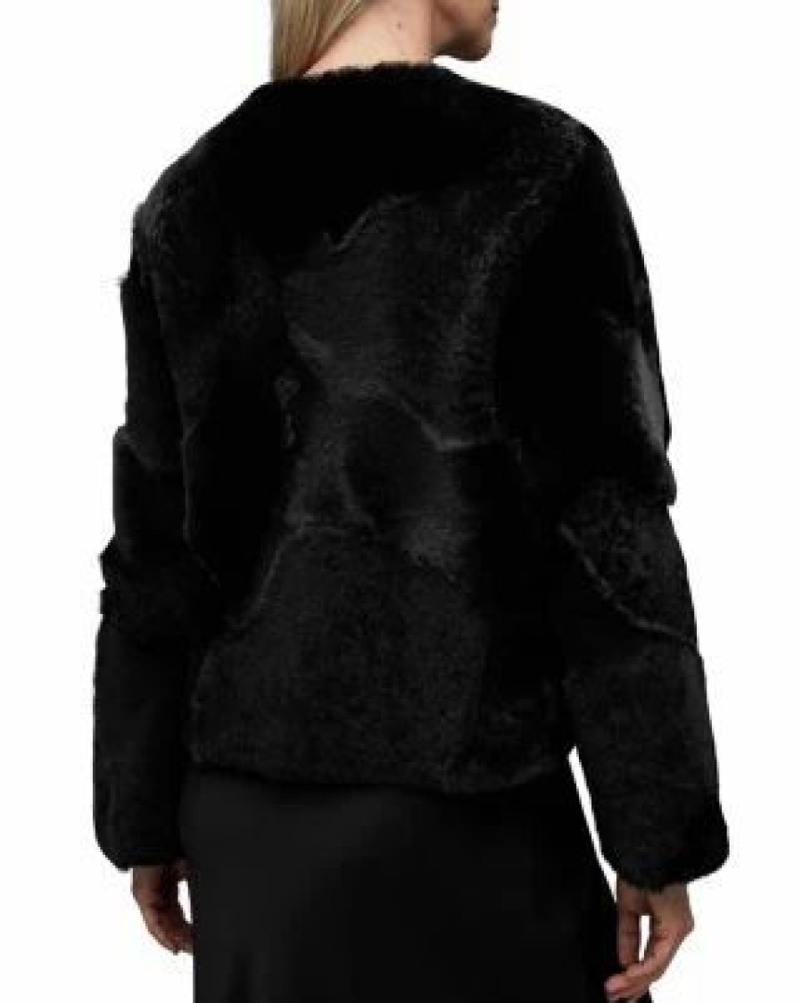 Women * | Hania Sheepskin Jacket Allsaints Black