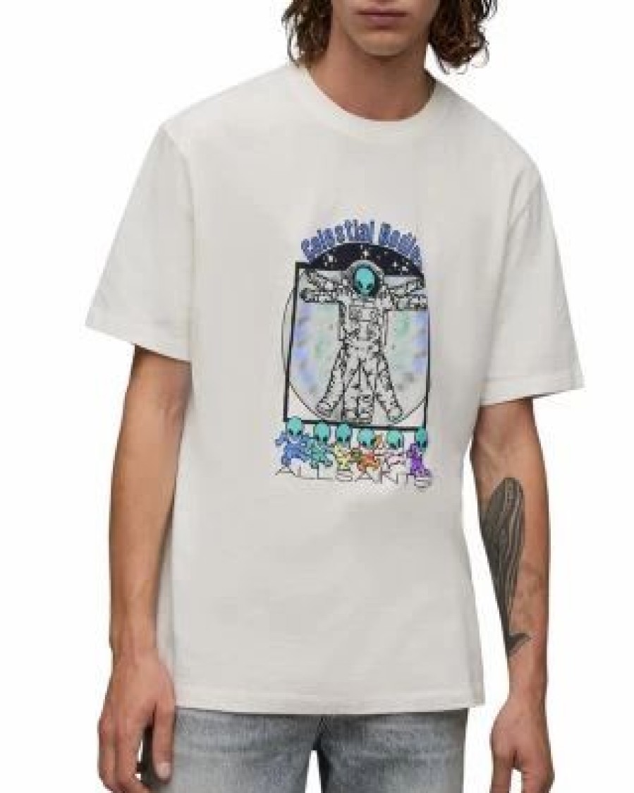 Men * | Vitruvian Man Graphic Tee Allsaints White