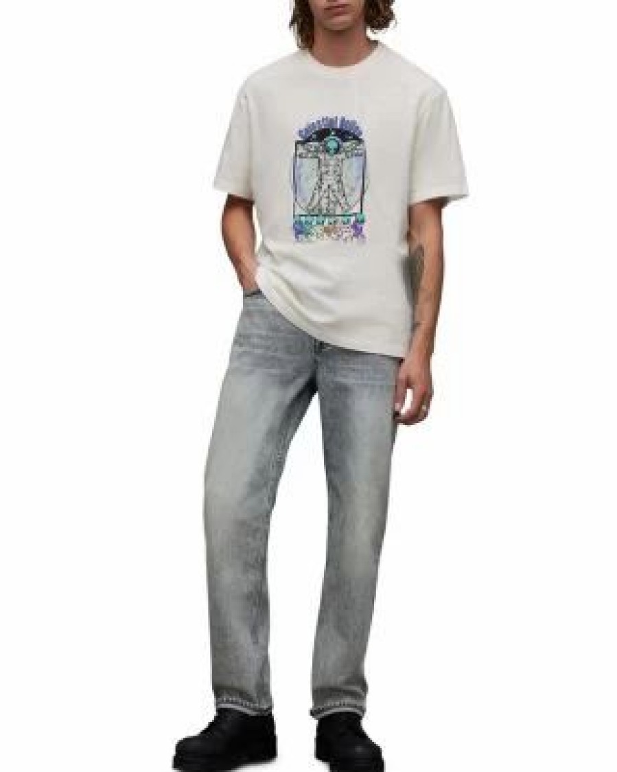 Men * | Vitruvian Man Graphic Tee Allsaints White