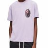 Men * | Dual Graphic Short Sleeve Crewneck Organic Cotton Tee Allsaints Purple