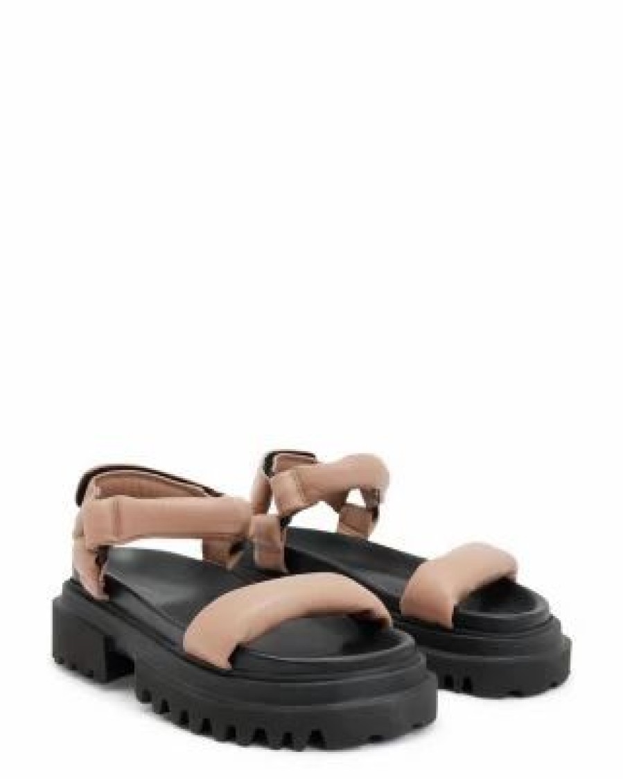 Shoes * | Women'S Helium Ankle Strap Slingback Sandals Allsaints