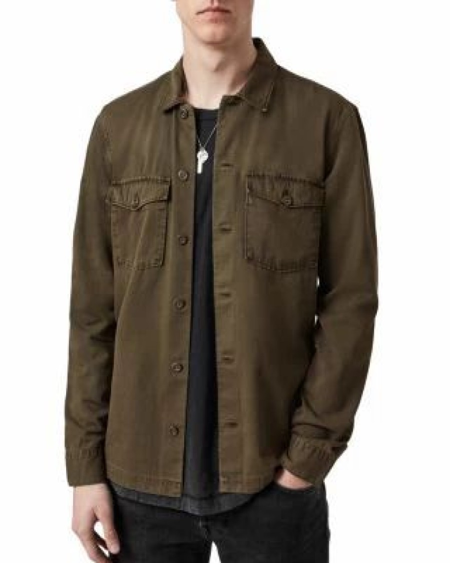 Men * | Spotter Cotton Camp Shirt Allsaints