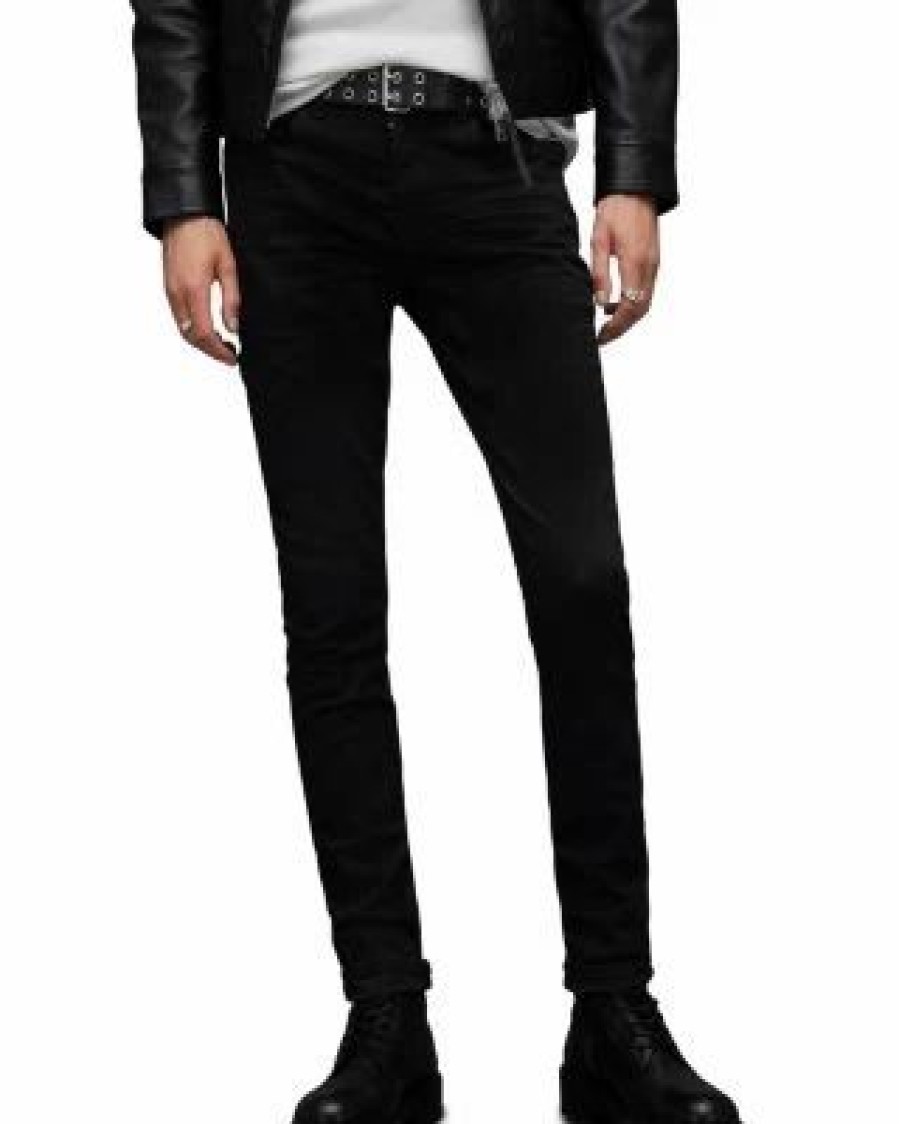 Men * | Ronnie Skinny Jeans In Jet Allsaints Black