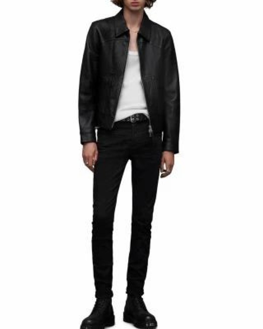 Men * | Ronnie Skinny Jeans In Jet Allsaints Black