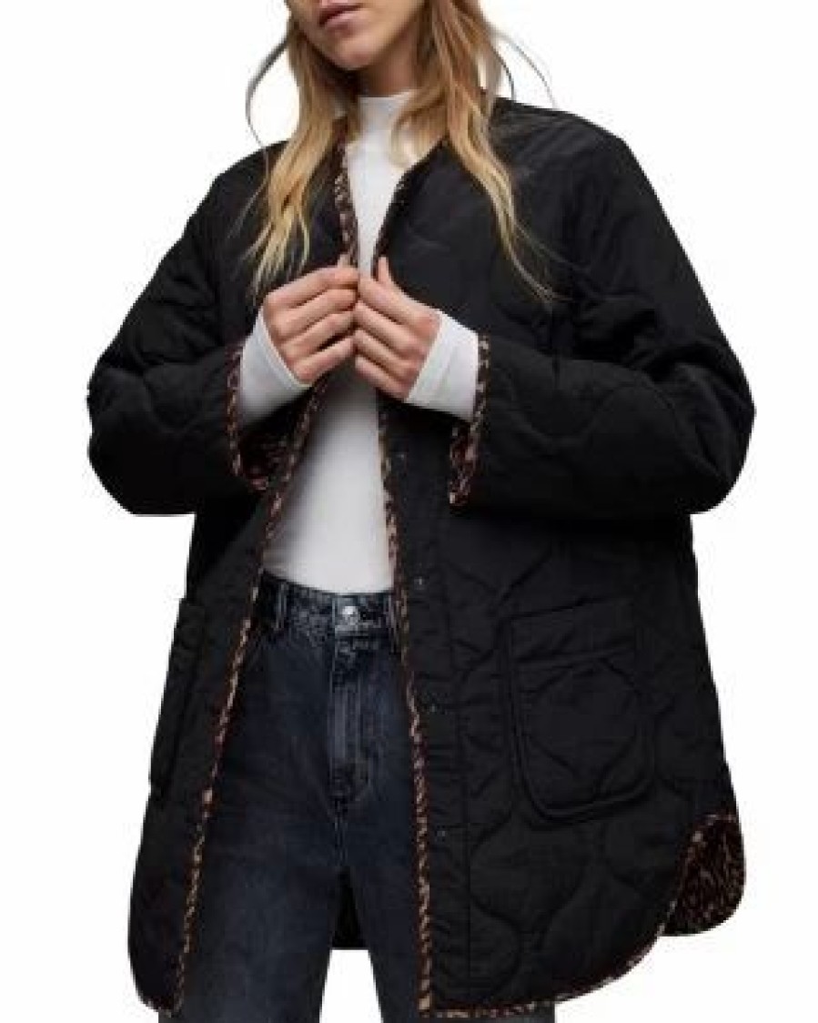 Women * | Phyllis Leppo Reversible Liner Jacket Allsaints Brown