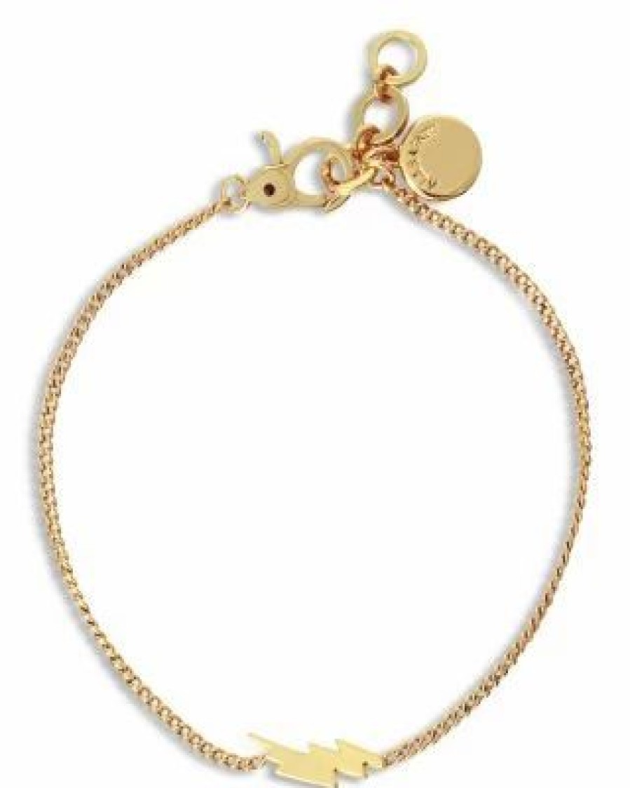 Accessory * | Lightning Flex Bracelet Allsaints Gold