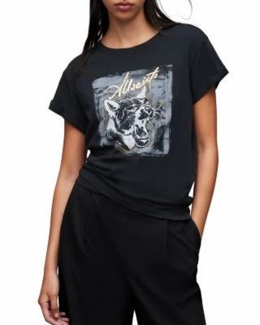 Women * | Panthere Anna Tee Allsaints Black