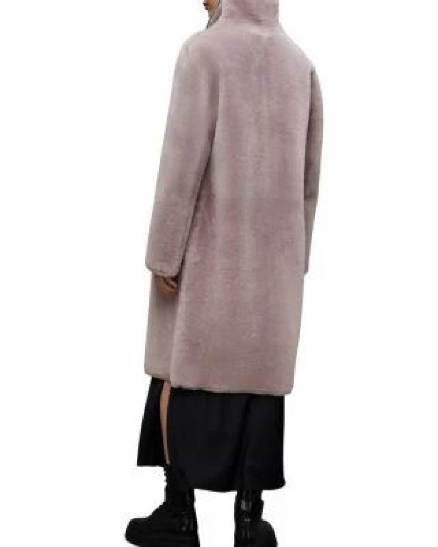 Women * | Serra Reversible Shearling Coat Allsaints