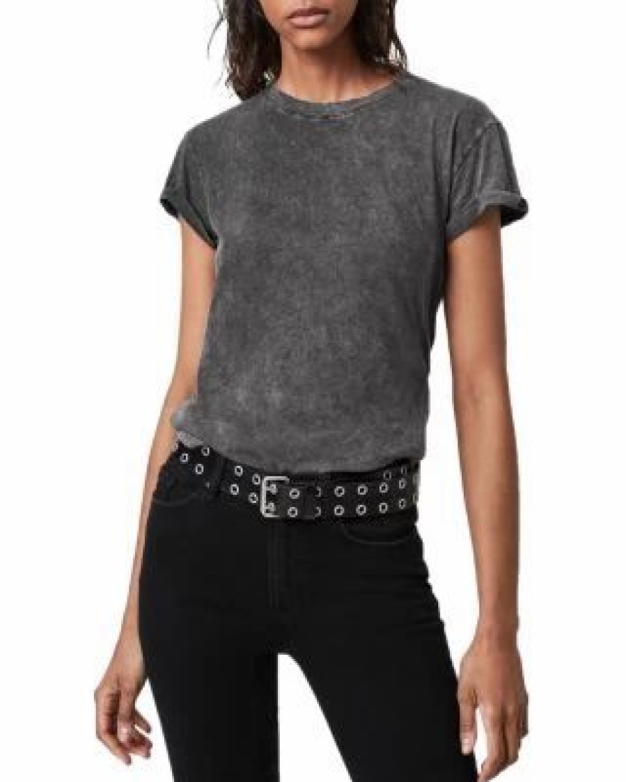 Women * | Anna Cotton Tee Allsaints Black