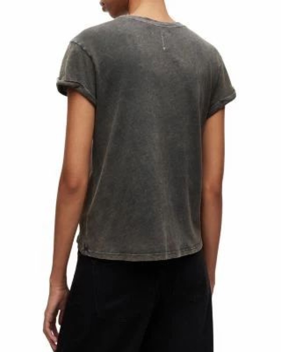 Women * | Anna Cotton Tee Allsaints Black