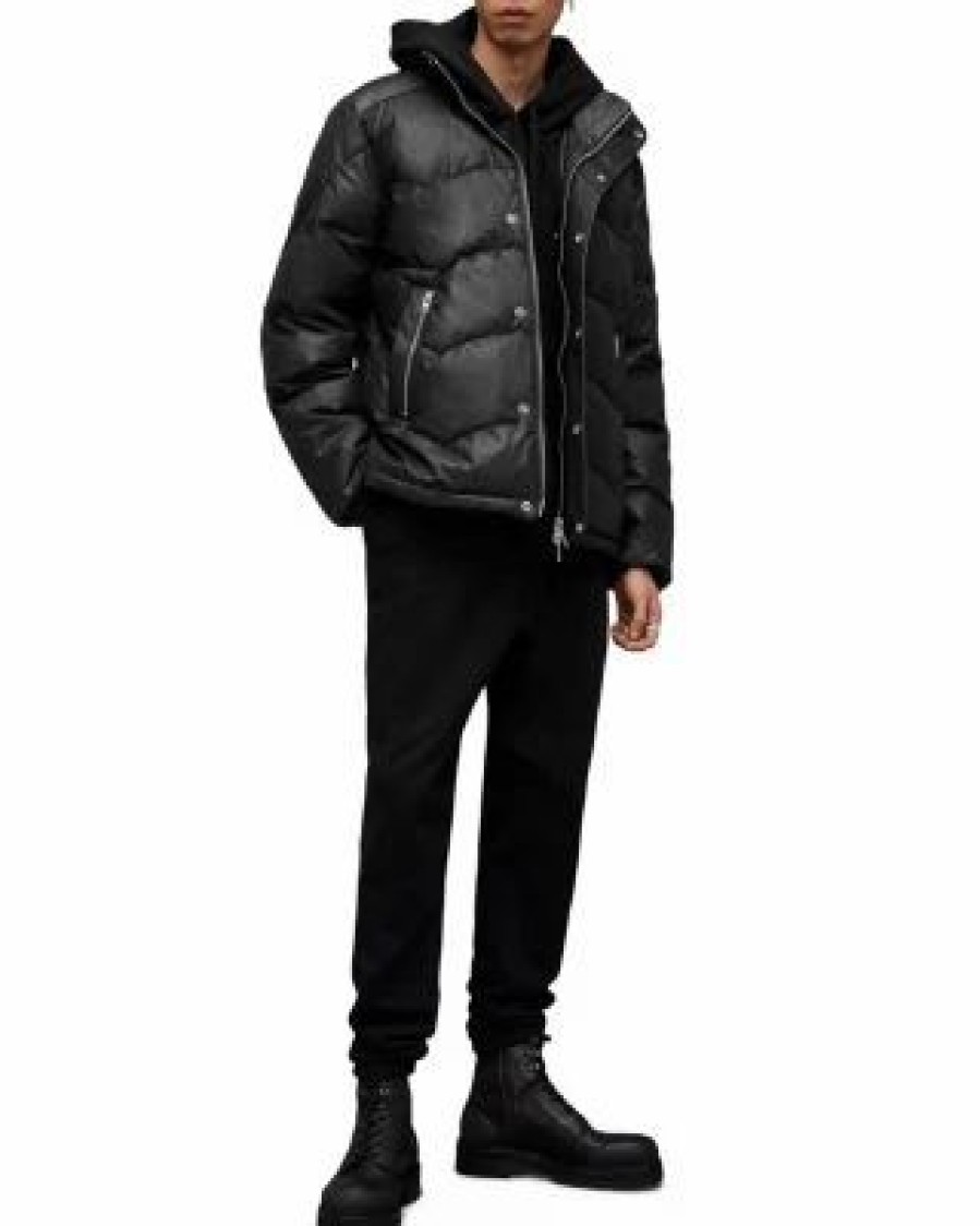 Men * | Altair Puffer Coat Allsaints Black