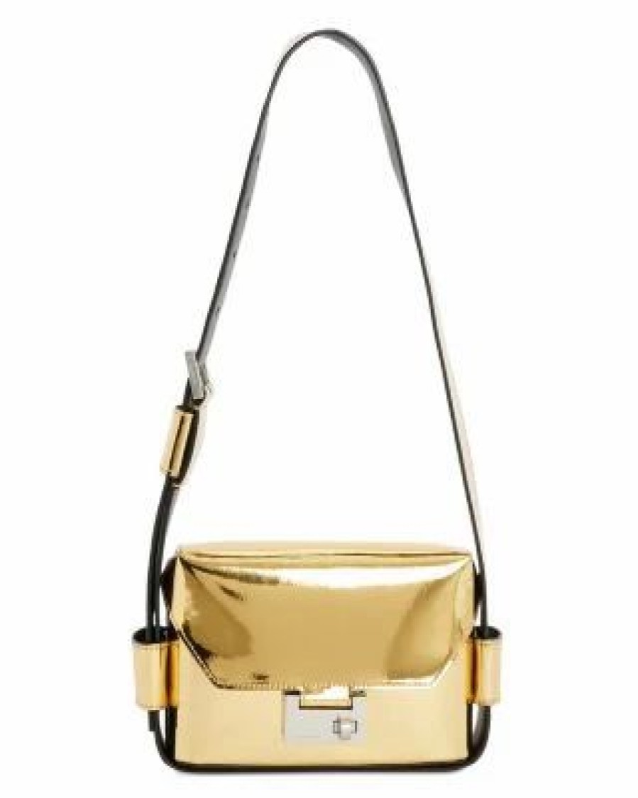 Accessory * | Frankie Metallic Convertible Crossbody Allsaints Gold