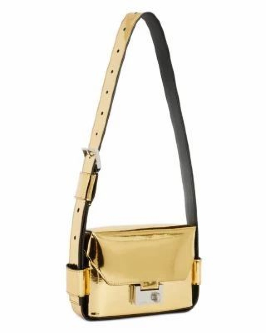 Accessory * | Frankie Metallic Convertible Crossbody Allsaints Gold