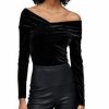 Women * | Delta Velvet Top Allsaints Black