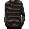 Men * | Stafford Regular Fit Long Sleeve Polo Shirt Allsaints Black